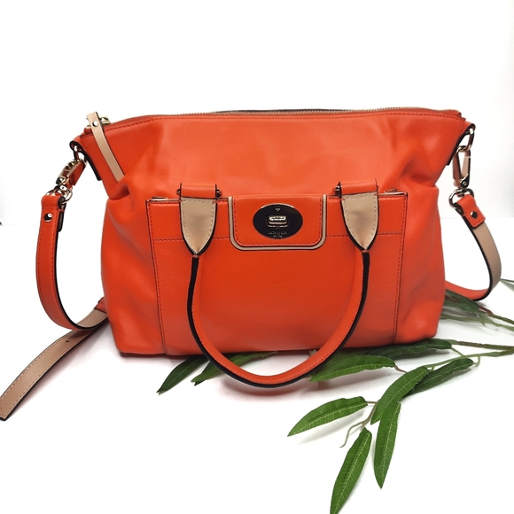 Kate Spade Hampton Road Neon Coral Janie Satchel